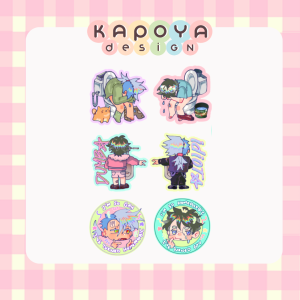 "Sho & Lace" Sticker Set Glitter Vinyl