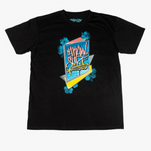 AKAW Surf Co. “Graffiti” Black T-Shirt