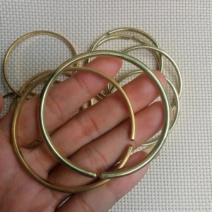 Round Brass Bangle (Thin)