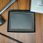 Black Slim Card Holder 3-4 card slot - Leather Wallet - Made with Veg tanned leather full grain