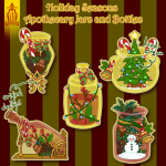 Holiday Seasons Apothecary Jars and Bottles by Likhang Katha.