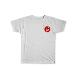 Skullcapp Red on White Tee