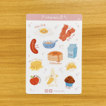 Breakfast Puns Sticker Sheet