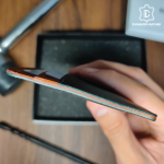 Black Slim Card Holder 3-4 card slot - Leather Wallet - Made with Veg tanned leather full grain